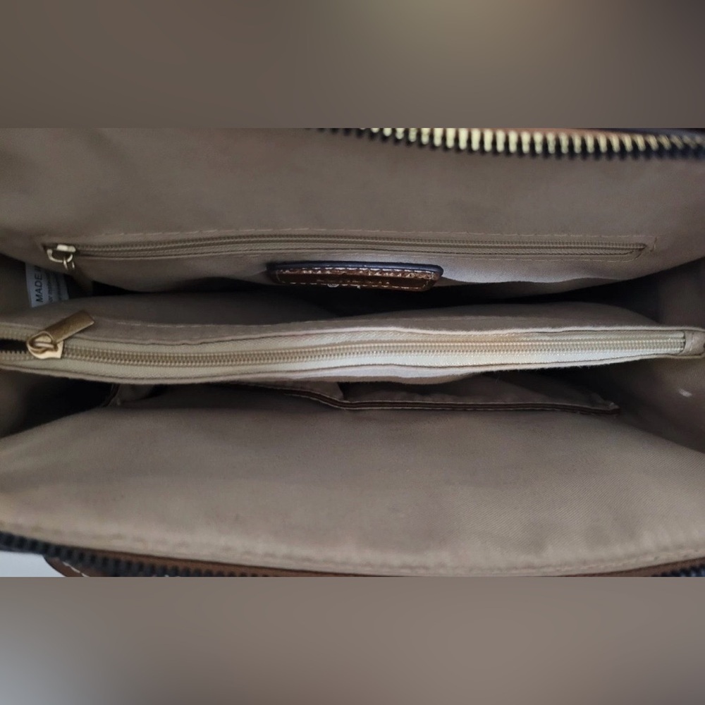 Darcy Marks London Satchel Crossbody Bag Brown Vegan Leather - Picture 15 of 16